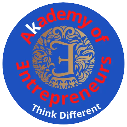 Advertising agency, The Akademy of Entrepreneurs circle logo.