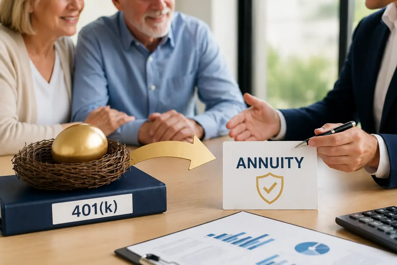 Retirement 401k rollover into annuity planning resource.