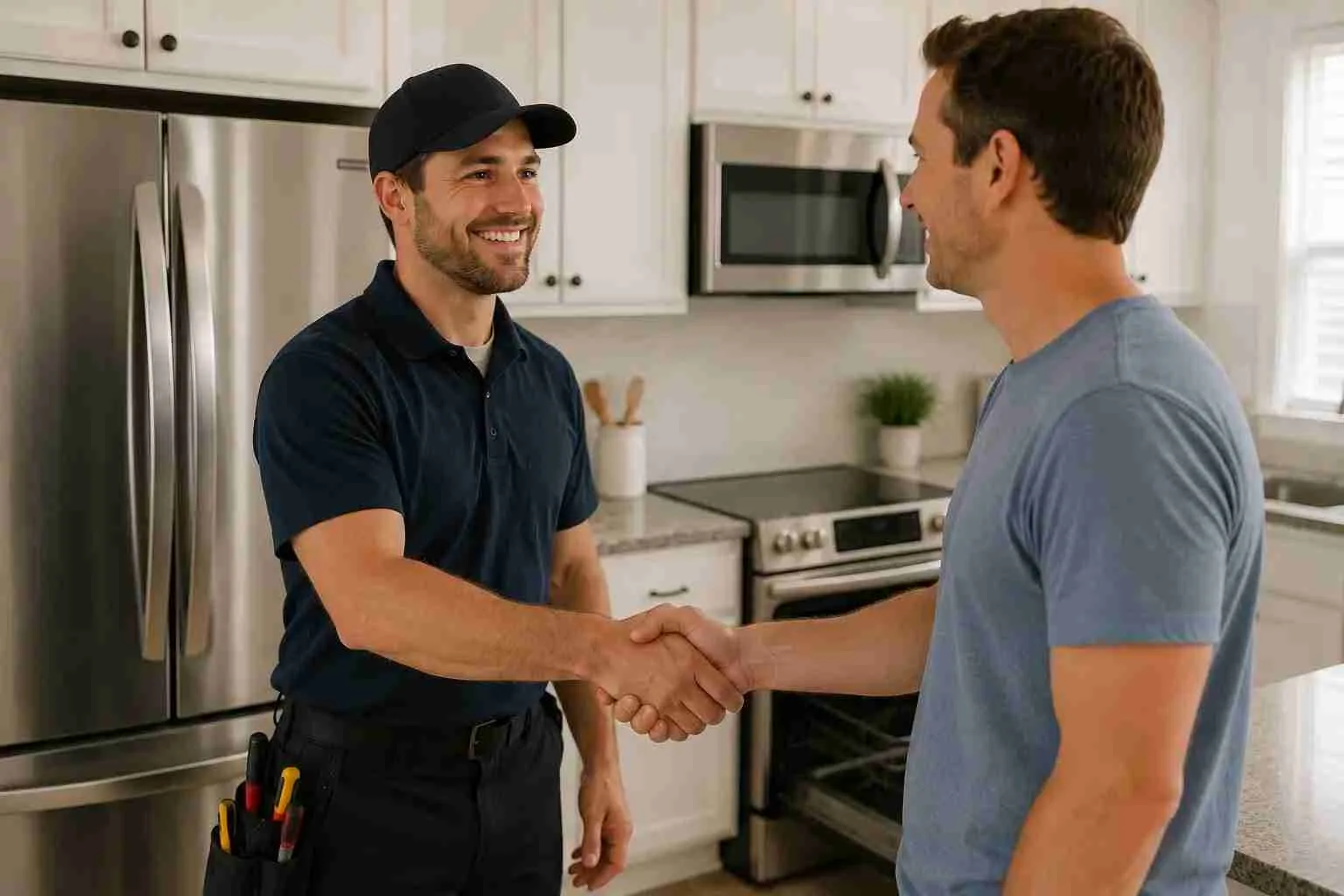 Exclusive Appliance Repair Leads in Phoenix, Arizona — Phoenix appliance repair technician fixing a home appliance through the exclusive appliance repair leads network.