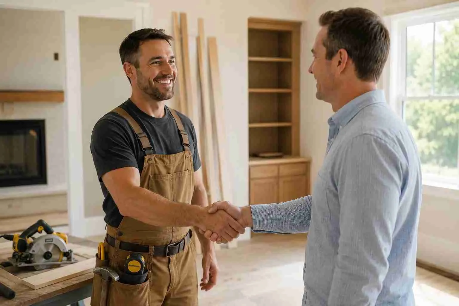 Lead Generation for Carpenters in Phoenix, Arizona — Phoenix carpenter on a custom build project sourced through exclusive lead generation for carpenters in the Valley.