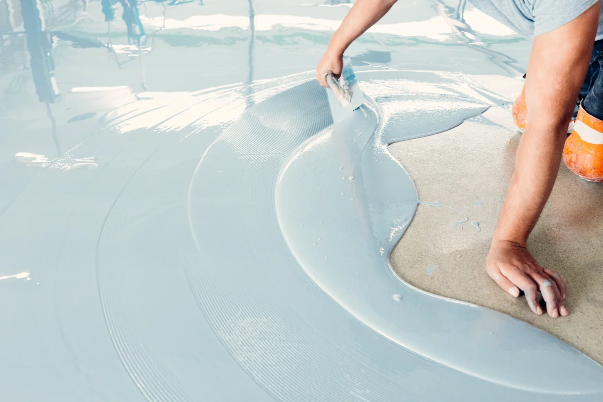 Pool deck painting in Phoenix, Arizona.